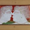 Couple With White Faces Painting by Fassianos Alekos at Ikastikos Kiklos Sianti Gallery.