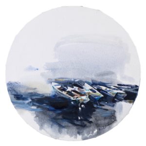 σπυριούνης-κώστας-βάρκες-ζωγραφικό-έργο