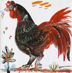 rooster-chantzaras-apostolos-painting