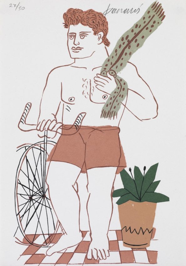 Young man with a Bicycle