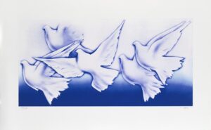 περιστέρια-καράς-χρίστος-μεταξοτυπία